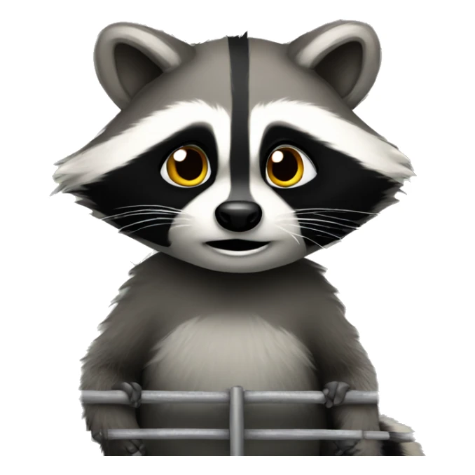 Raccoon in prison sticker