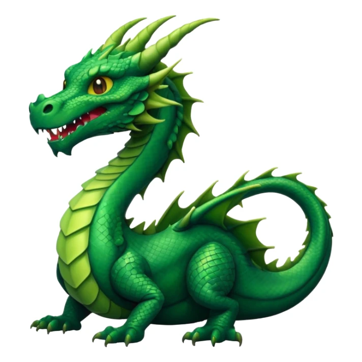 iOS emoji, minimal dragon symbol, dark fantasy, line icon sticker