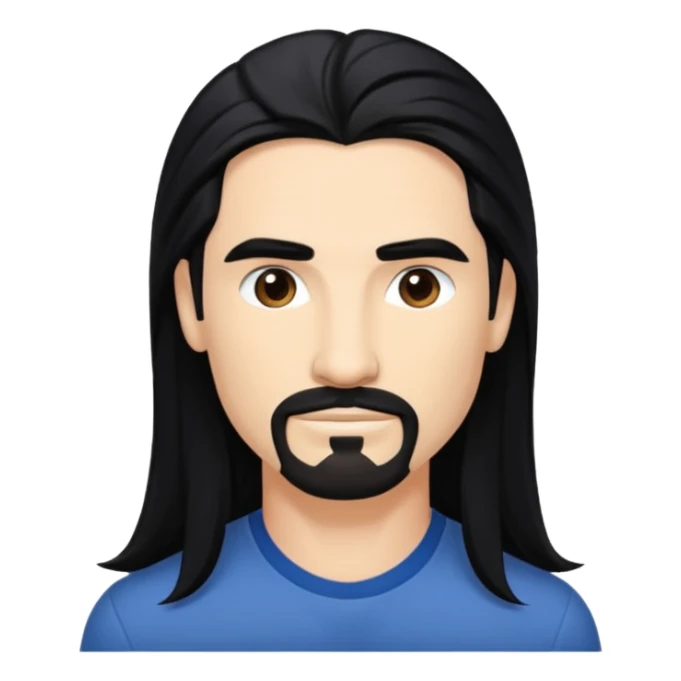 Kevin Richardson with long black hair sticker