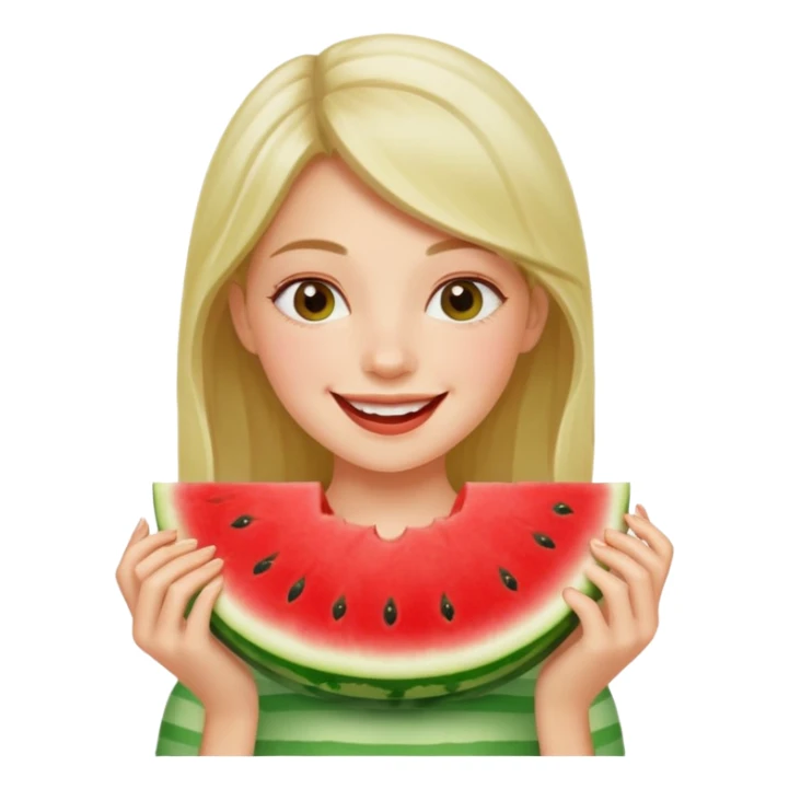 girl who loves melon sticker