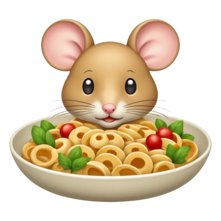 Mouse fertada dish of food sticker