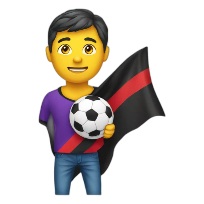 Fußballfan mit fahne sticker