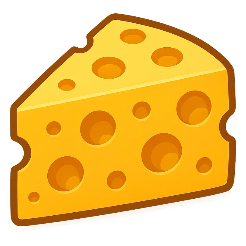 yellow cheese emoji sticker