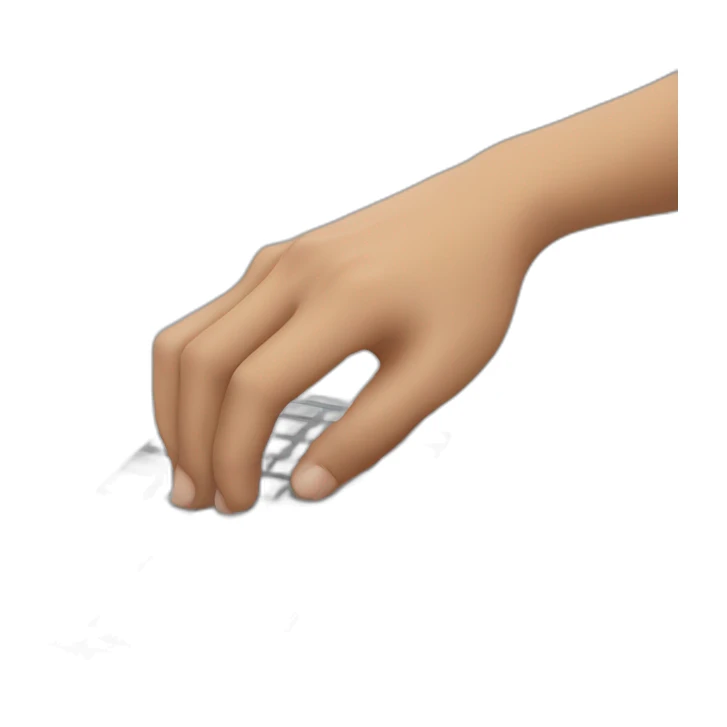a hand holding a smartphone and typing into the smartphone keyboard sticker