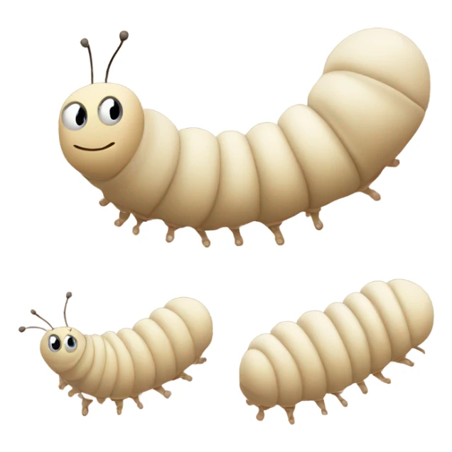 A caterpillar turning into a cocoon that turns into a butterfly - beige  sticker