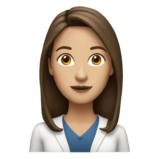 woman english teacher with brown hair sticker