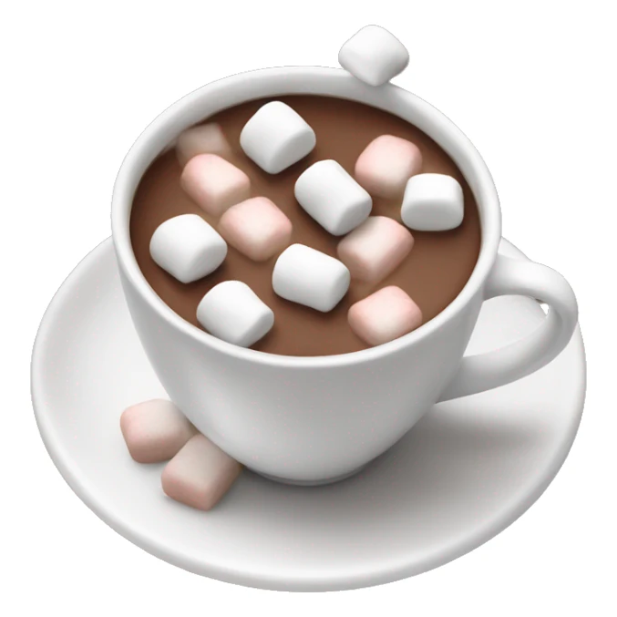 Cup of hot chocolate with small marshmallows  sticker