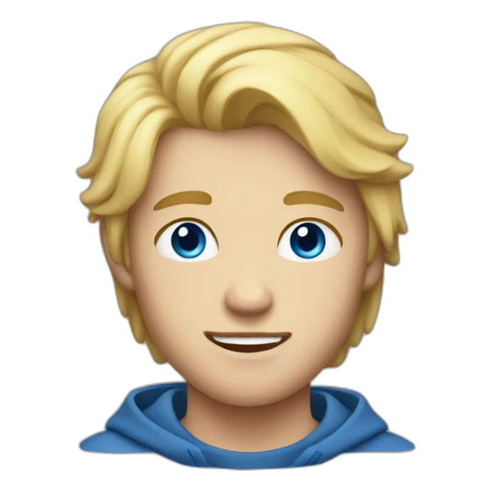 young man with blue eyes and blond hair sticker