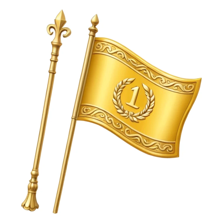 golden discord staff flag sticker