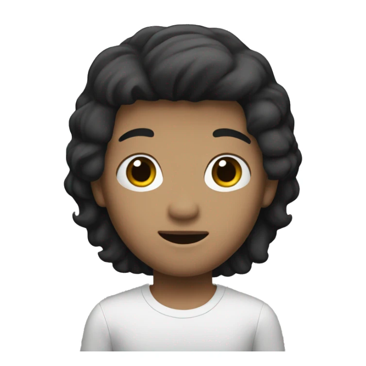 i want memoji white boy with black hair sticker