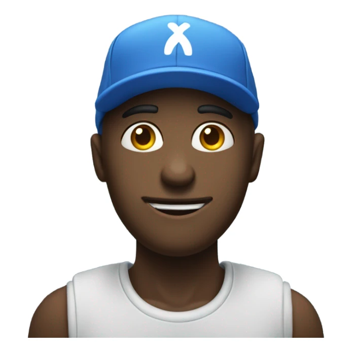 Humano con gorra azul mostrando un ok sticker