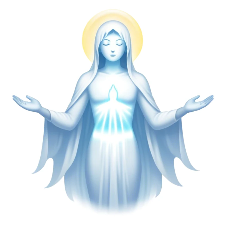 White strong spiritual aura emits from human silhouette  sticker