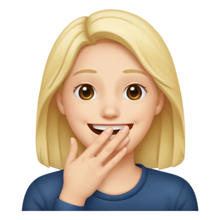 joy emoji laughing covering mouth  sticker