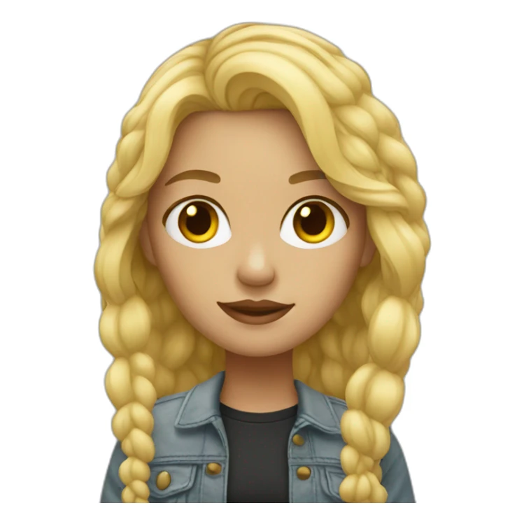 artist blond girl sticker