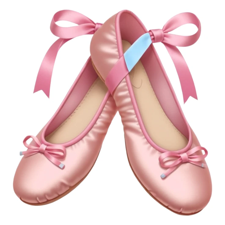 pink ballet shoes, simple and cute, suitable for emoji or icon sticker