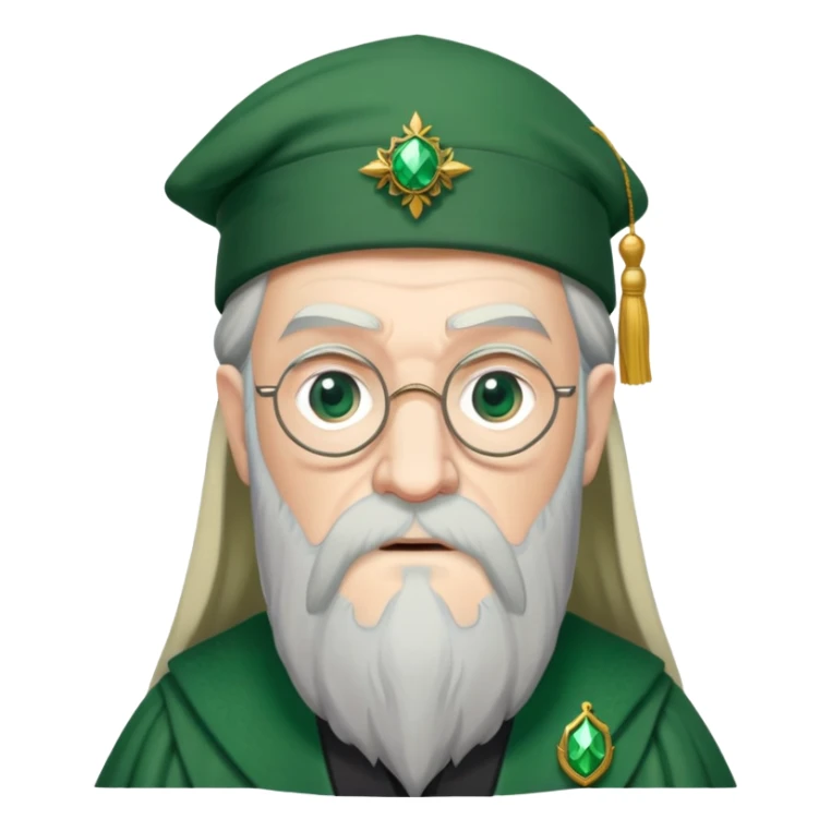 albus dumbledore from harry potter with green   tam o'shanter sticker