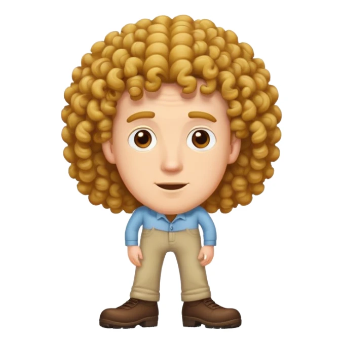 Really tall guy with big feet that’s white with curly hair. Who’s talking a lot sticker