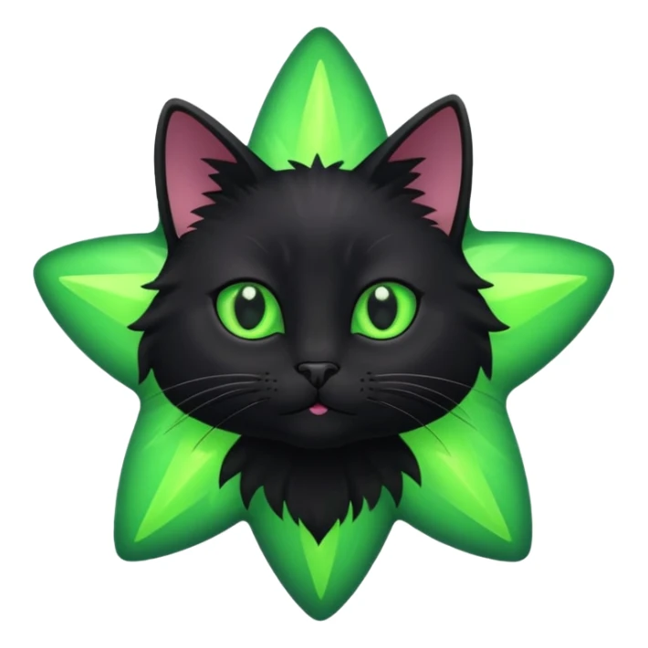 A black cat inside of a star ⭐️ 🐱 sticker