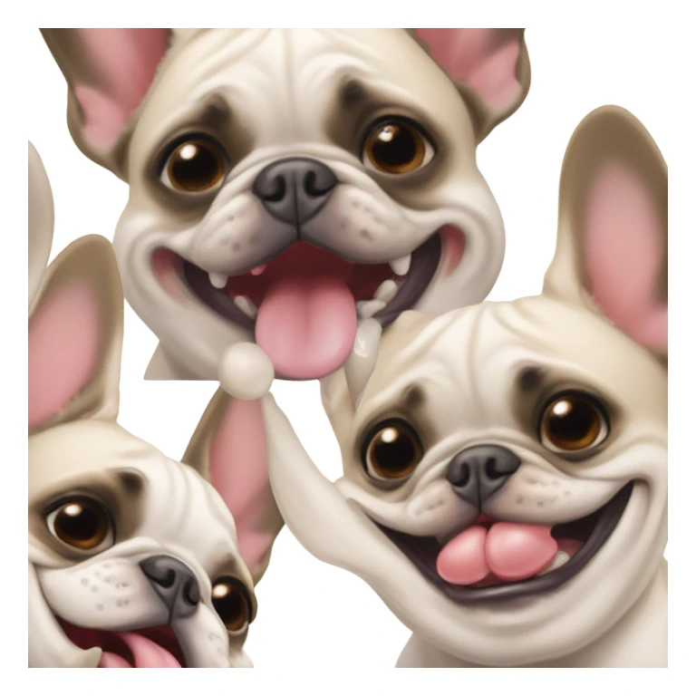 French bulldog blowing kisses sticker