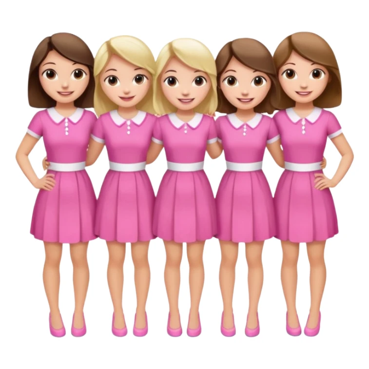 group of cute sorority girls  sticker