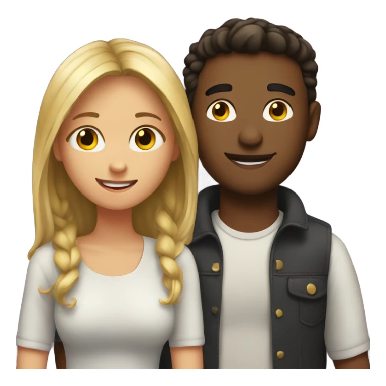 The girl and the guy love each other sticker