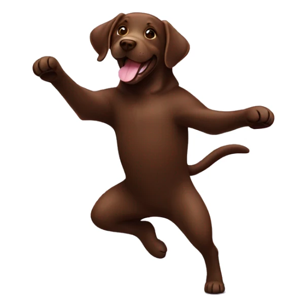 chocolate labrador dancing sticker