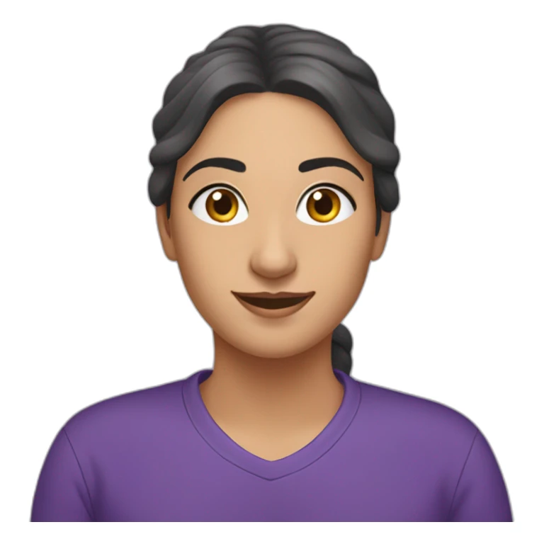 Armenian women in purple sweatshirt and congratulating someone sticker