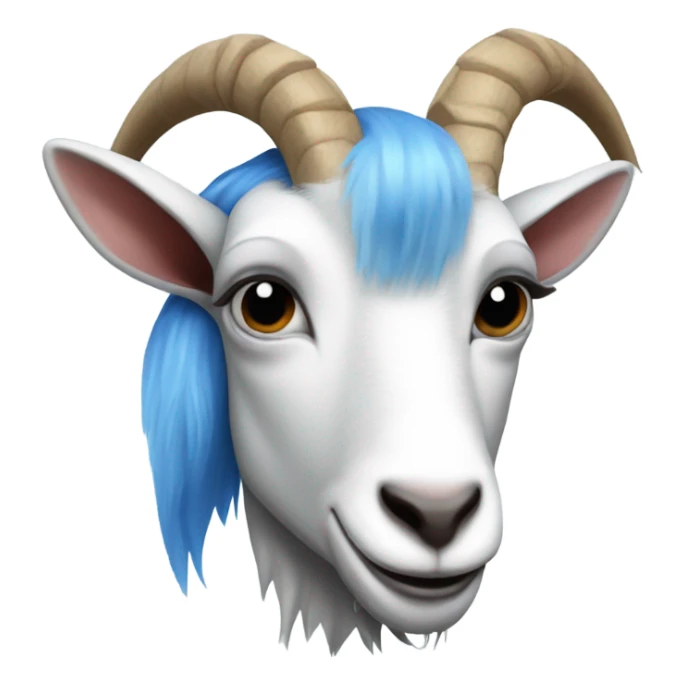 Goat with blue hair  sticker