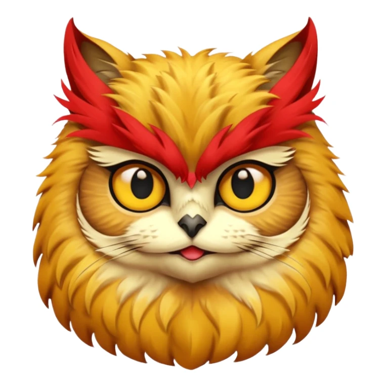 Buho gato defradado de amarillo y mR sticker