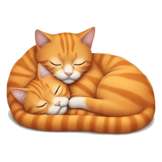 Two orange cats sleeping next to each other sticker