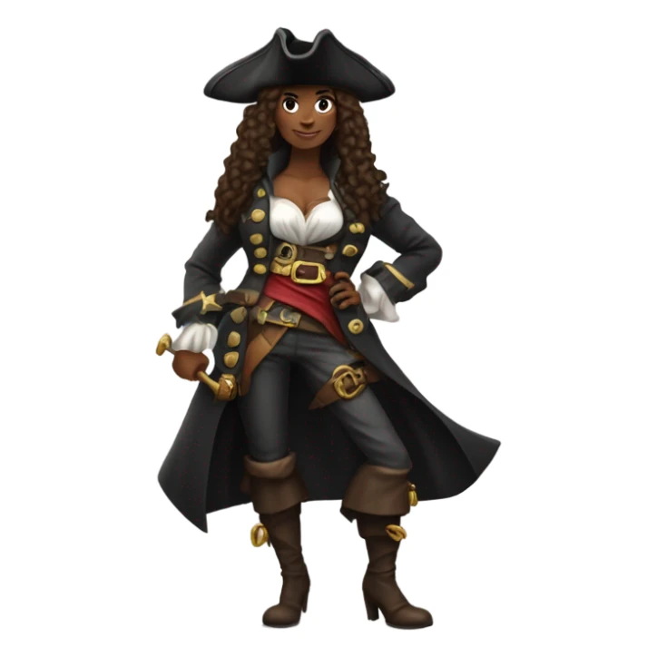 female pirate gorgeous sticker