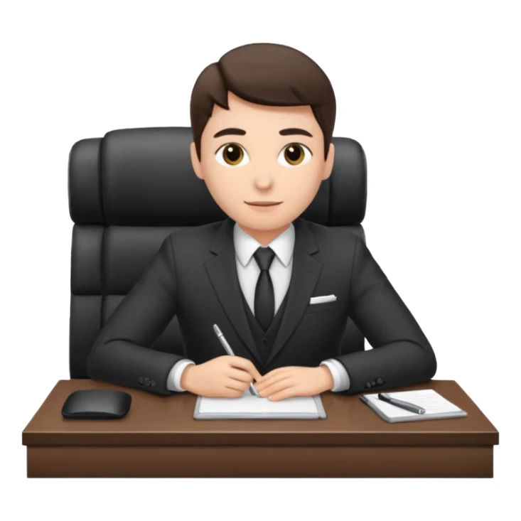 un recruteur à son bureau (l'image est tourné de 3/4) sticker