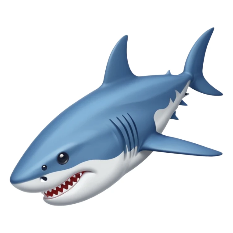 Un tiburón con zapatos Nike azules sticker