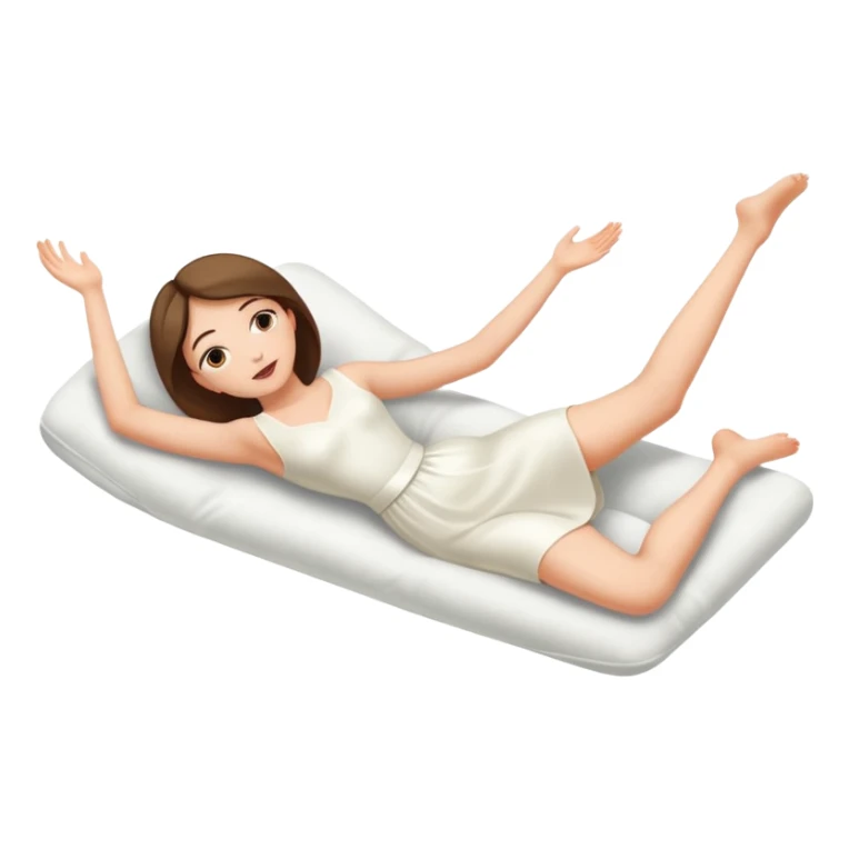 Woman on her back with legs in air sticker