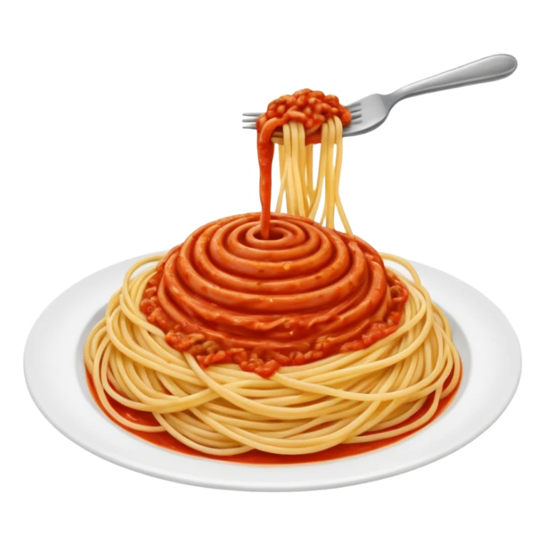 pasta swirl of spaghetti all'assasina, no fork sticker