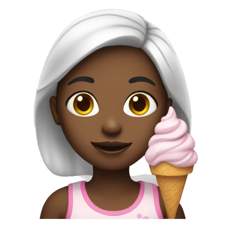 Girl with an ice cream  sticker