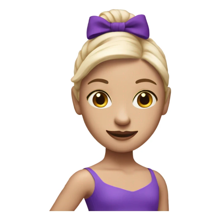 white blonde ballet dancer with purple tutu  sticker