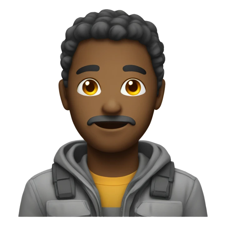 Face emoji with halo sticker