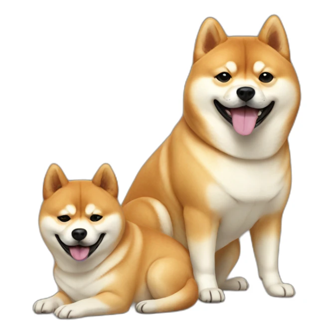 fat-shiba-dog-family sticker