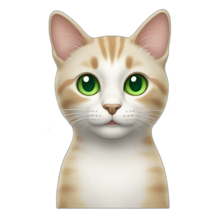 cat with green eyes thumbs up sticker