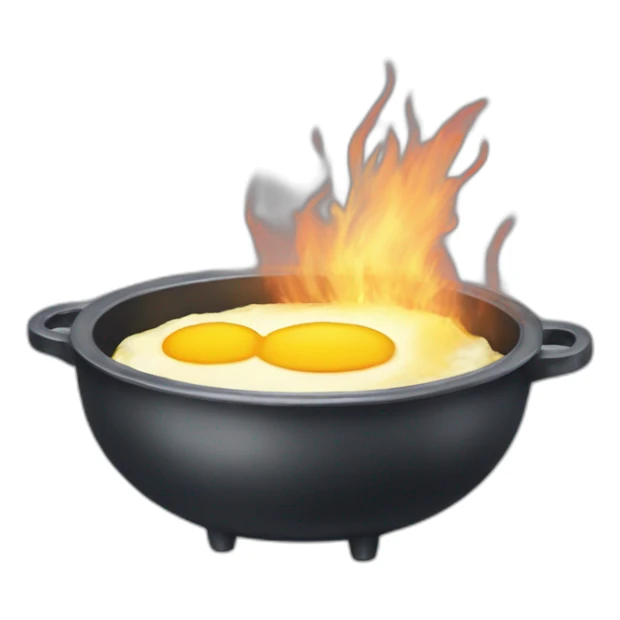 calcifer from howl's moving castle eat scrambled eggs sticker