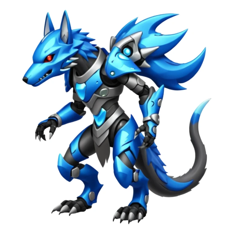 Sergal-Protogen--Fakémon-creature-fusion (full body) sticker