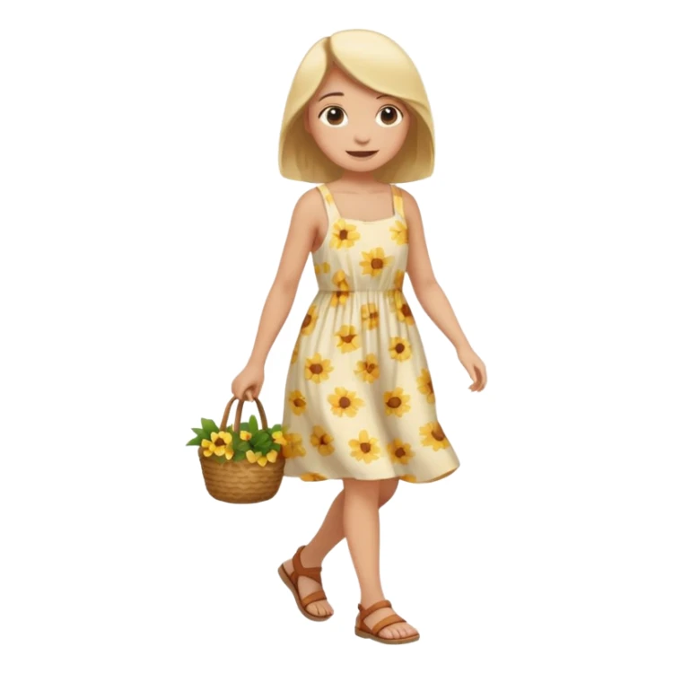 Dame un emoji de una chica caminando cuerpo completo sticker