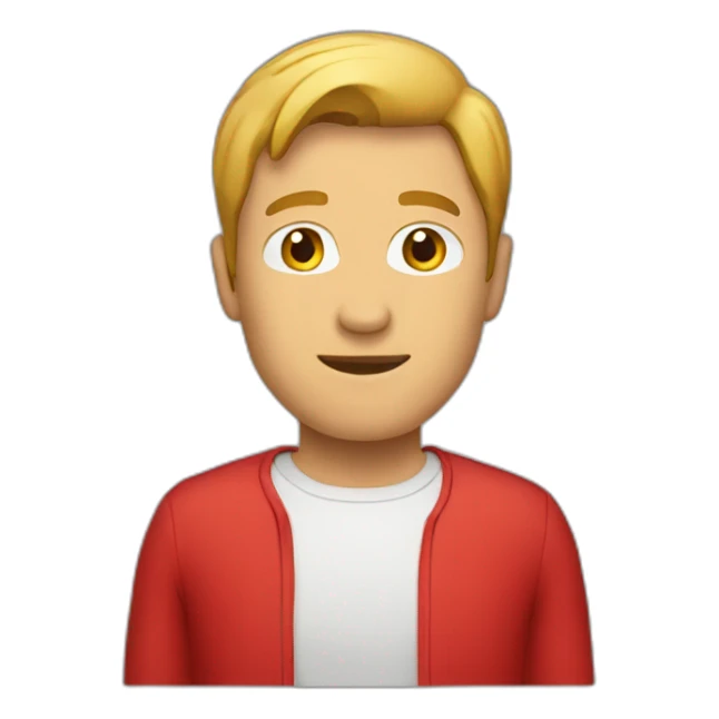 solo red shirt male sticker