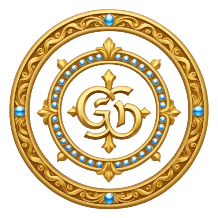 The name of God is repeated in the shape of a circle. sticker