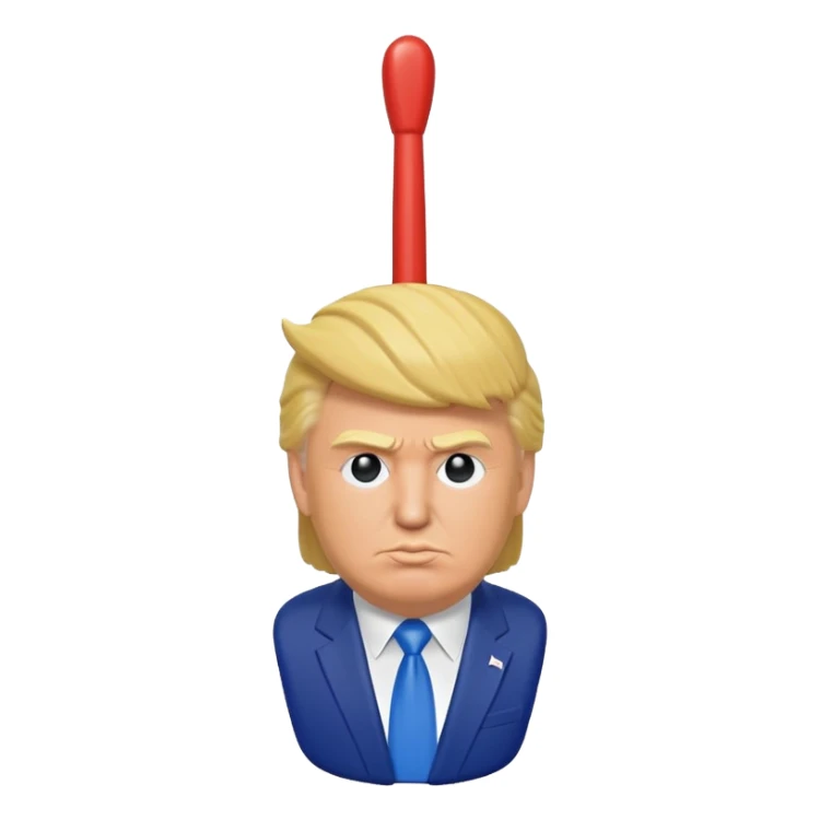 a donald trump toilet brush sticker