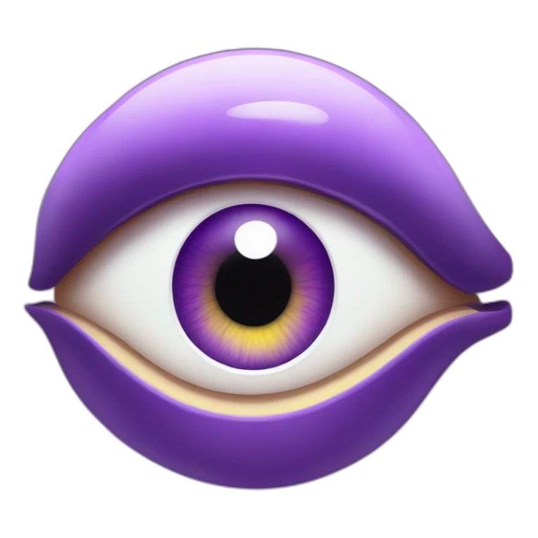 majestic godly violet iris eyeball with eyelid sticker