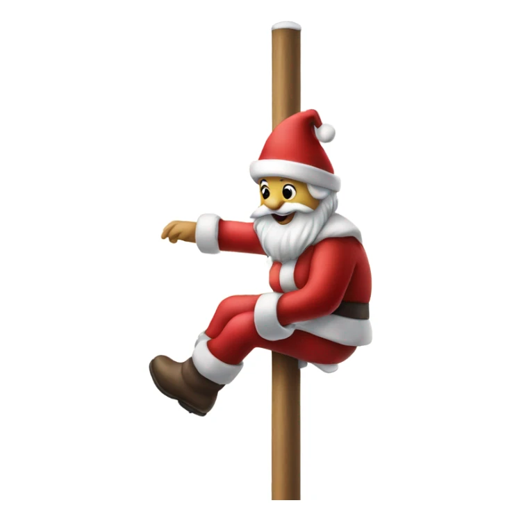 Santa Claus on the pole  sticker