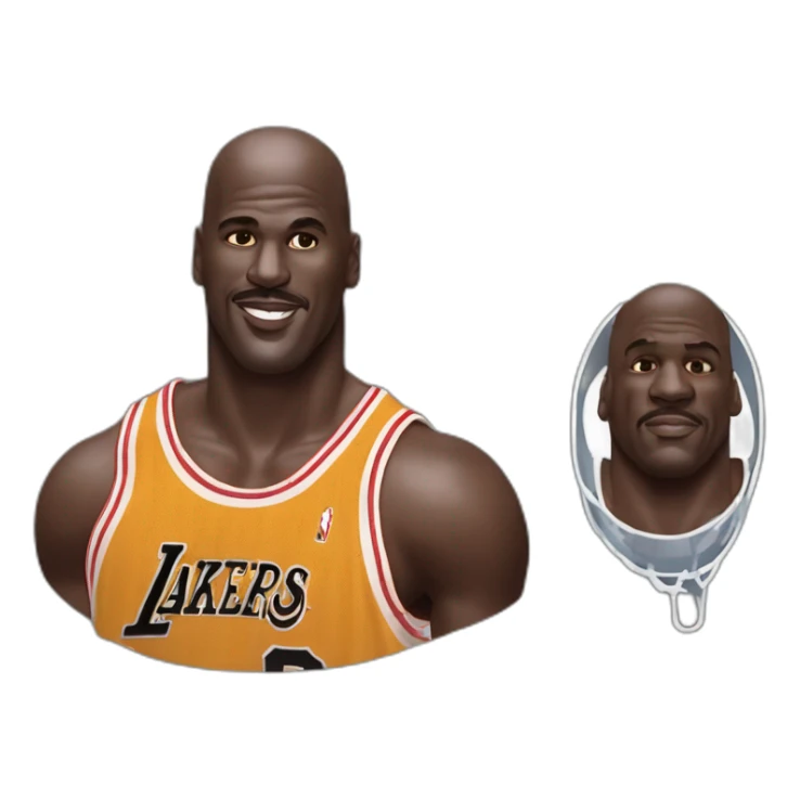 Michael Jordan dunkantsur la tête de Shaquille O'Neal sticker