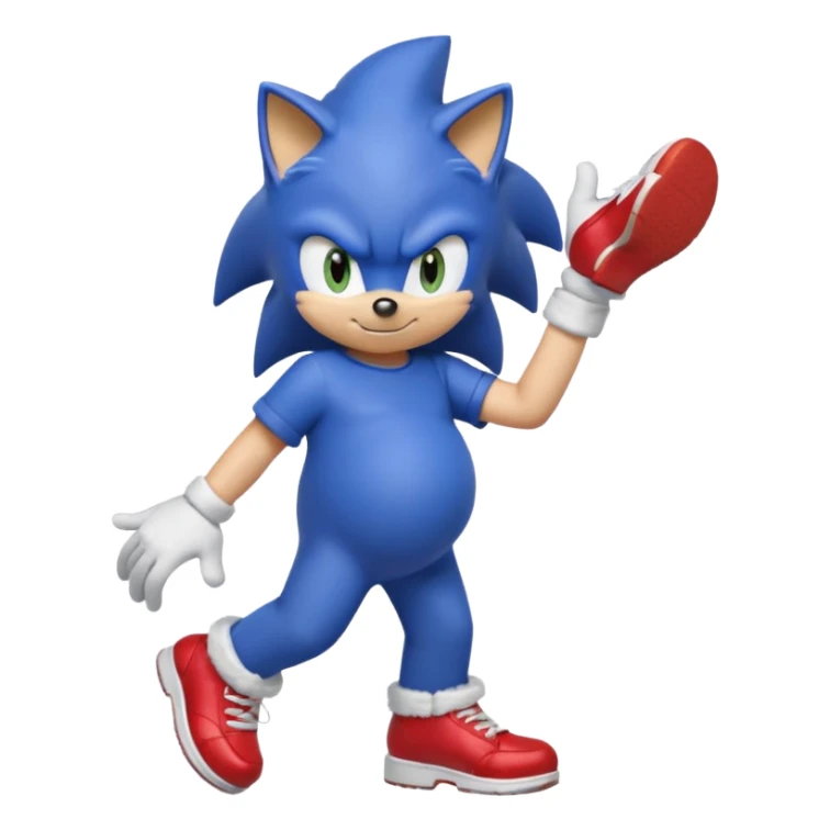 Pregnant male sonic X, not naked sticker